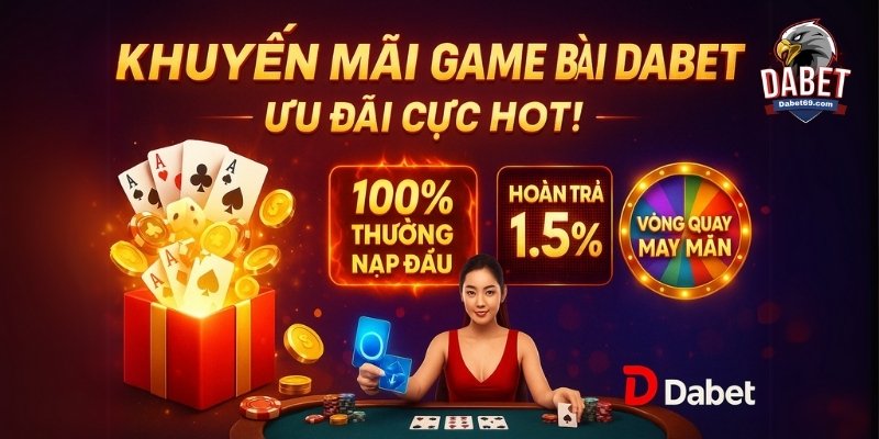 Ưu đãi game bài Dabet