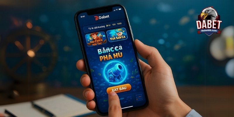 Người chơi chọn Bắn Cá Phá Hũ với súng đại bác phát sáng nổi bật