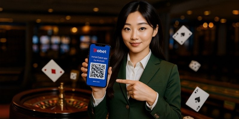 Giao diện tải app Dabet trên Android cùng mã QR dễ dàng quét